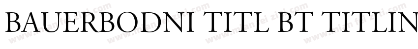 BauerBodni Titl BT Titling字体转换